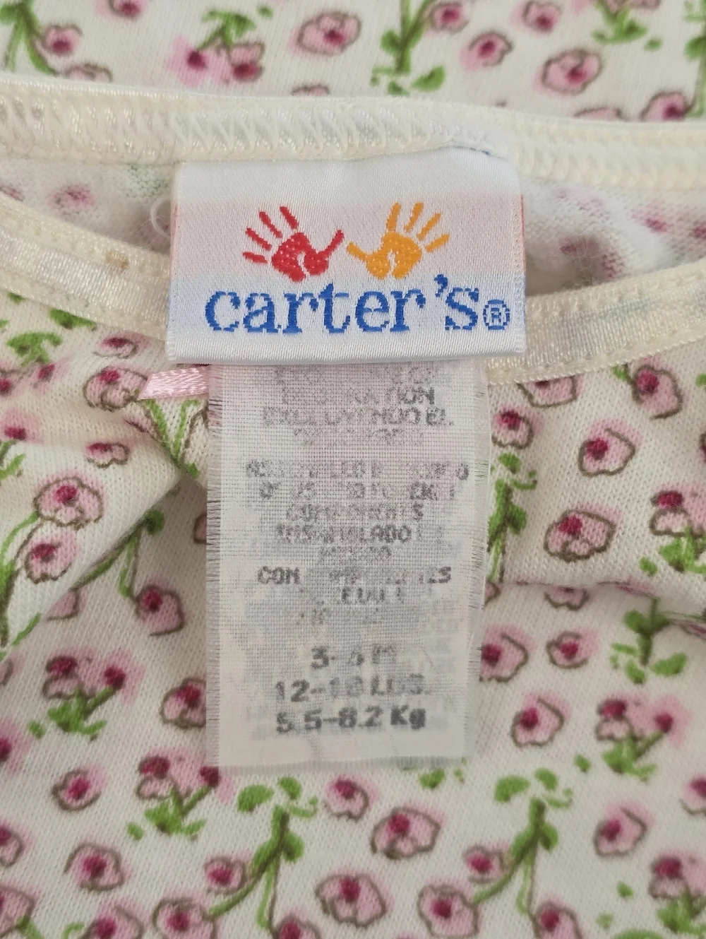 Carter’s John Lennon Yoko Ono Baby Bubble Romper Set Floral Pink 3-6M Vtg 1999